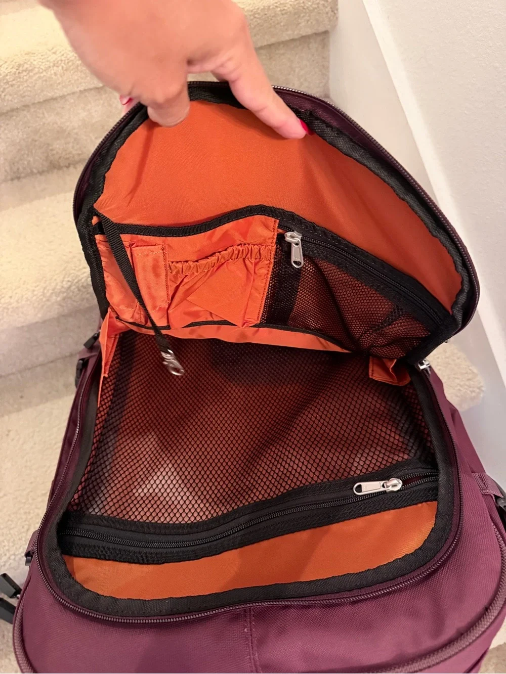 Burgundy Travel EBAGS Backpack for Men - Spacious Everyday Carry